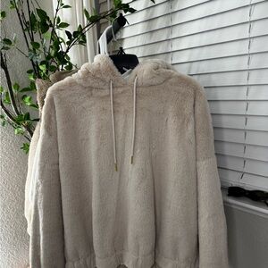 Express Faux Fur Hoodie